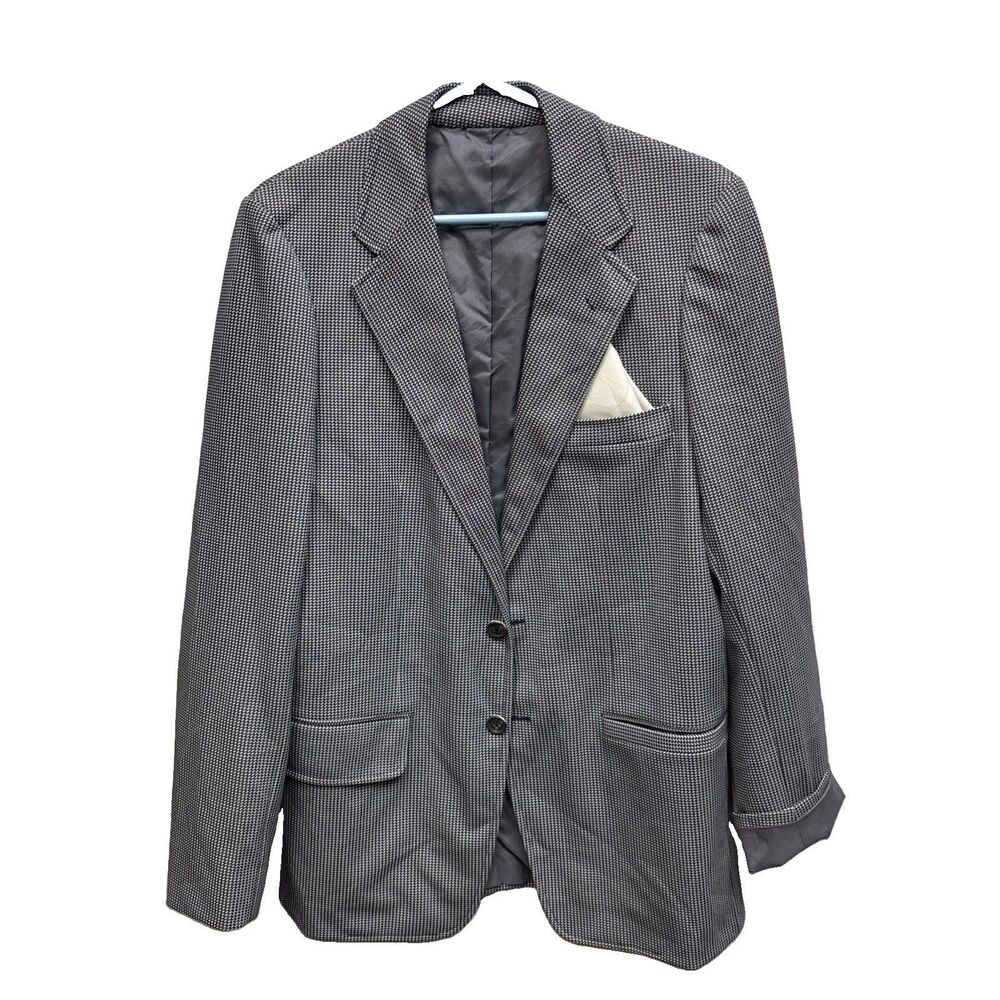 D’Cano’s Blazer Jacket Men Canada Blue White Vintage 40X31”